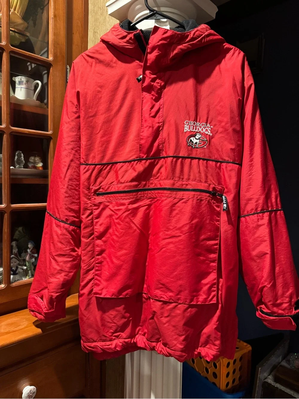 STARTER Red Georgia Bulldogs Pullover Hooded Jacket